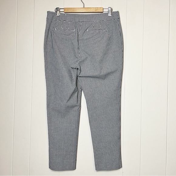 Talbots Chatham Ankle Pants 10P 10 petite black white gingham check lightweight - Picture 4 of 12